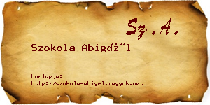 Szokola Abigél névjegykártya